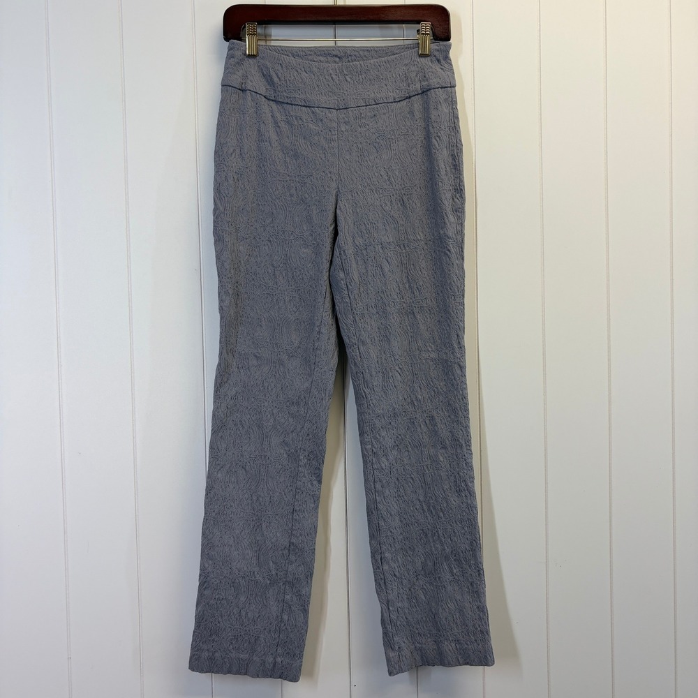 Lulu B Old Money Textured Jacquard Straight Leg Pants Women Size 10 Minimalist